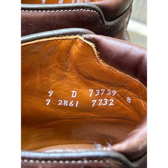 Allen Edmonds Logan Brown Leather Ankle Boots Size 9D Mens - Picture 6 of 9